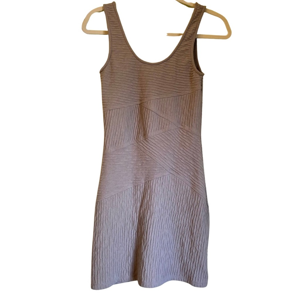 Free People Feeling Fancy zig zag mini grey tank bodycon dress